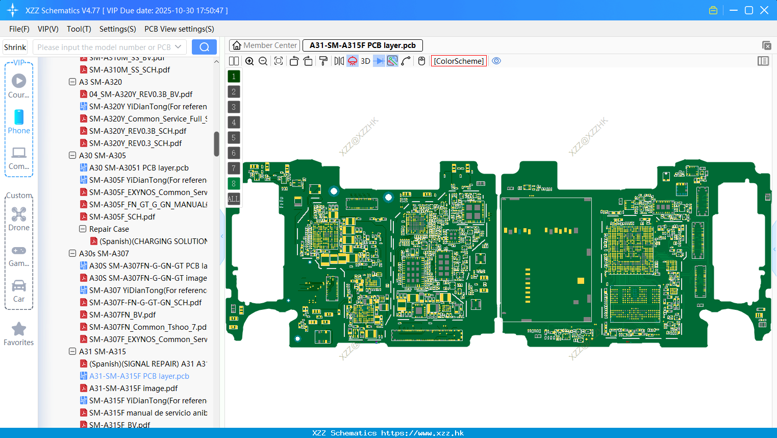 Samsung A31-SM-A315F PCB Layer